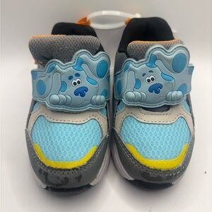 Blue’s Clues Toddler Sneakers Size 6 Blue Character Strap Nickelodeon Kids Shoes